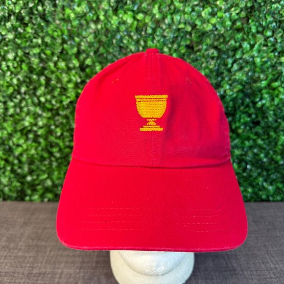 NWOT Presidents Cup Golf Trophy Hat Strapback Hat One Size OSFA - Picture 1 of 8